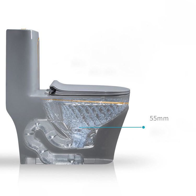 Modern Flush Toilet Ceramic Elong One-Piece Toilet with Slow Close Seat