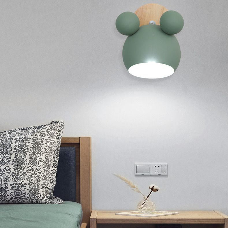 Mooie Mickey Wall Sconce Lights Alnend Macaroon Wall Lamp met verstelbare kop