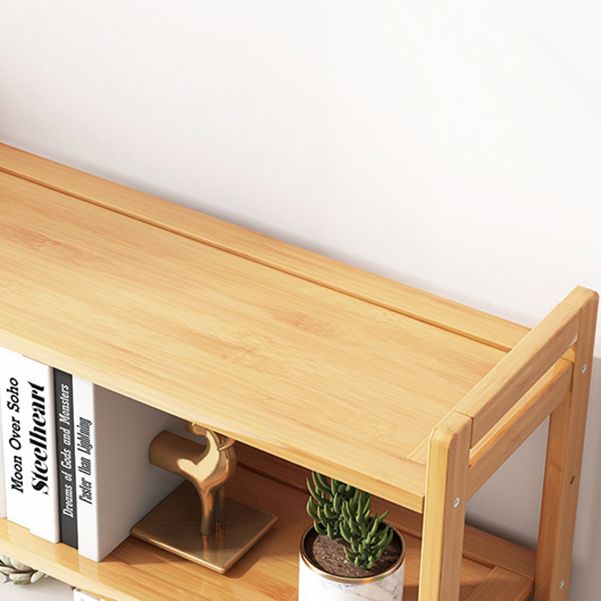 Etagere Bookcase Bamboo Open Back Shelf Bookcase for Study Room
