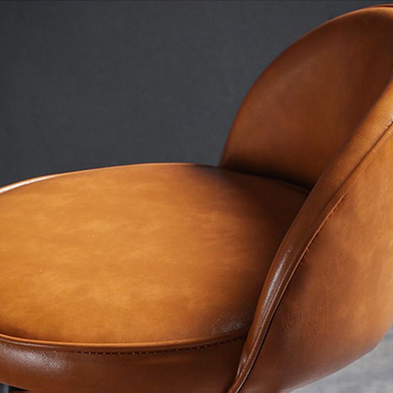 Indoor Faux Leather Counter Chair Industrial Bar Stool with Metal Legs