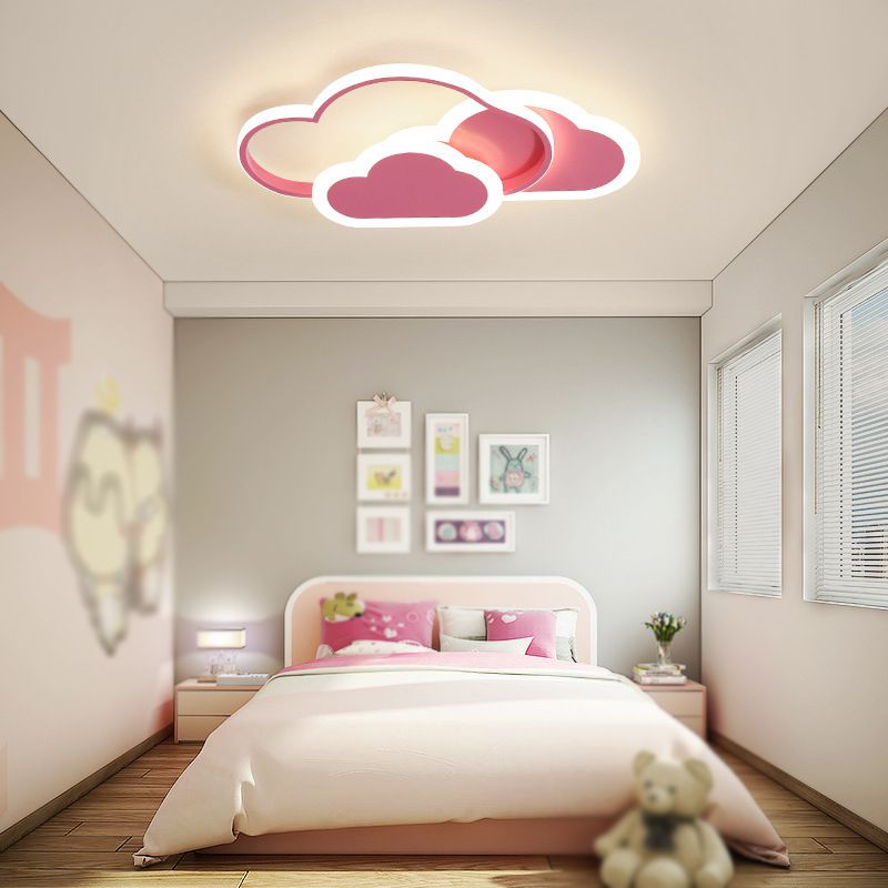 Cartoon Flush Mount LED Light Children's Bedroom Ceiling Light Fixture