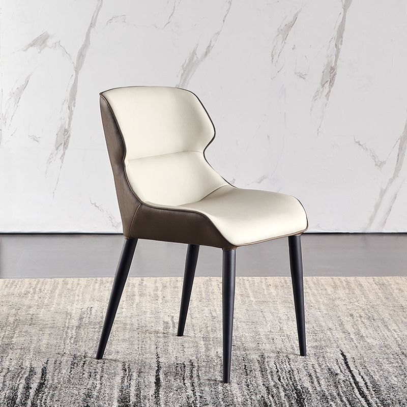Contemporary Style Leather Dining Chairs Wingback Chair for Kitchen