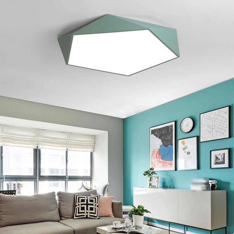 Forma geométrica moderna lámpara de techo restaurante Metal 1 lámpara de techo de luz