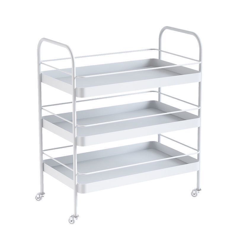 Modern Metal Rolling Prep Table Rectangular Prep Table for Home Use