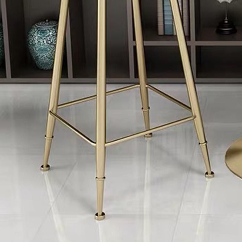 Glam Bar Table Set 1/3/5 Pieces Round Stone Counter Table with High Stools for Dining Room