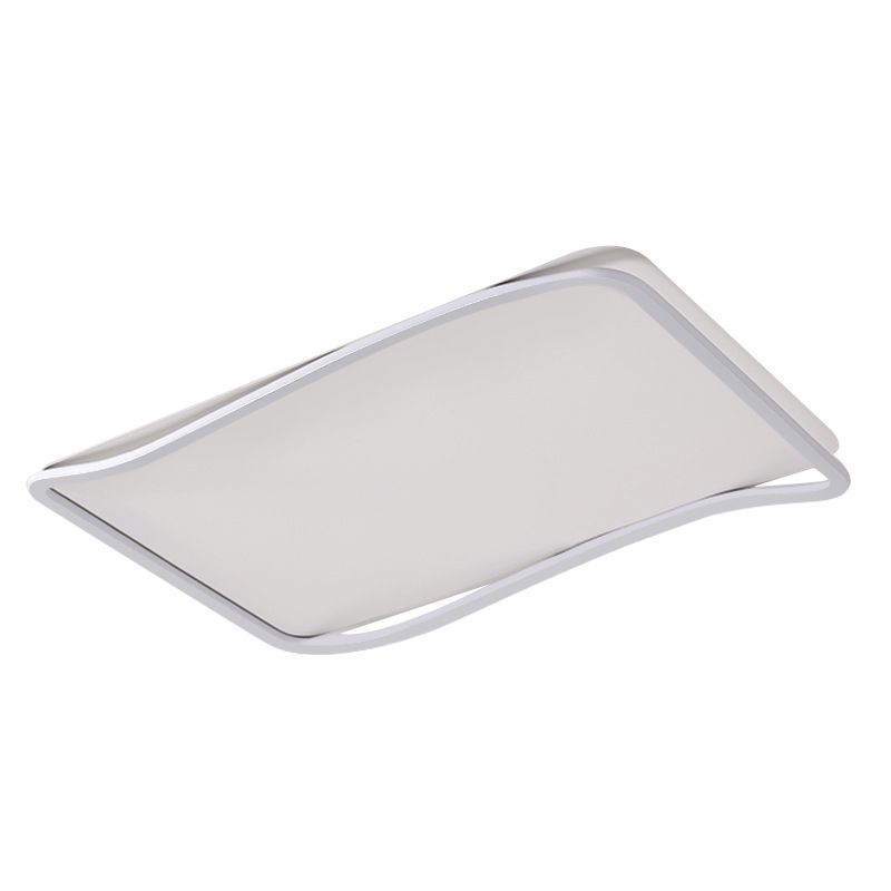 Contemporary Ceiling Light White LED Flush Mount Lighting for Home