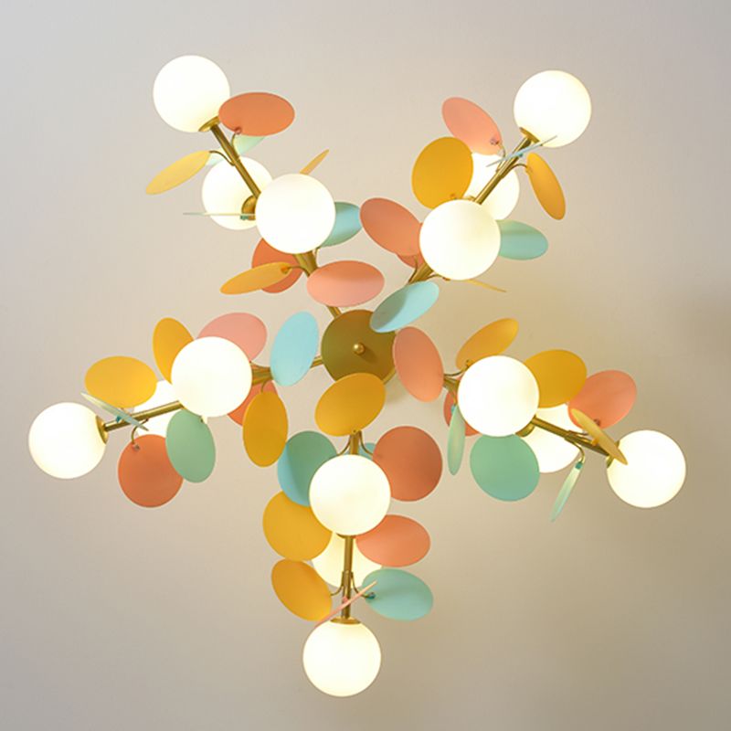 Bubbles Bedroom Ceiling Pendant Light Metal Nordic Style Chandelier Light Fixture