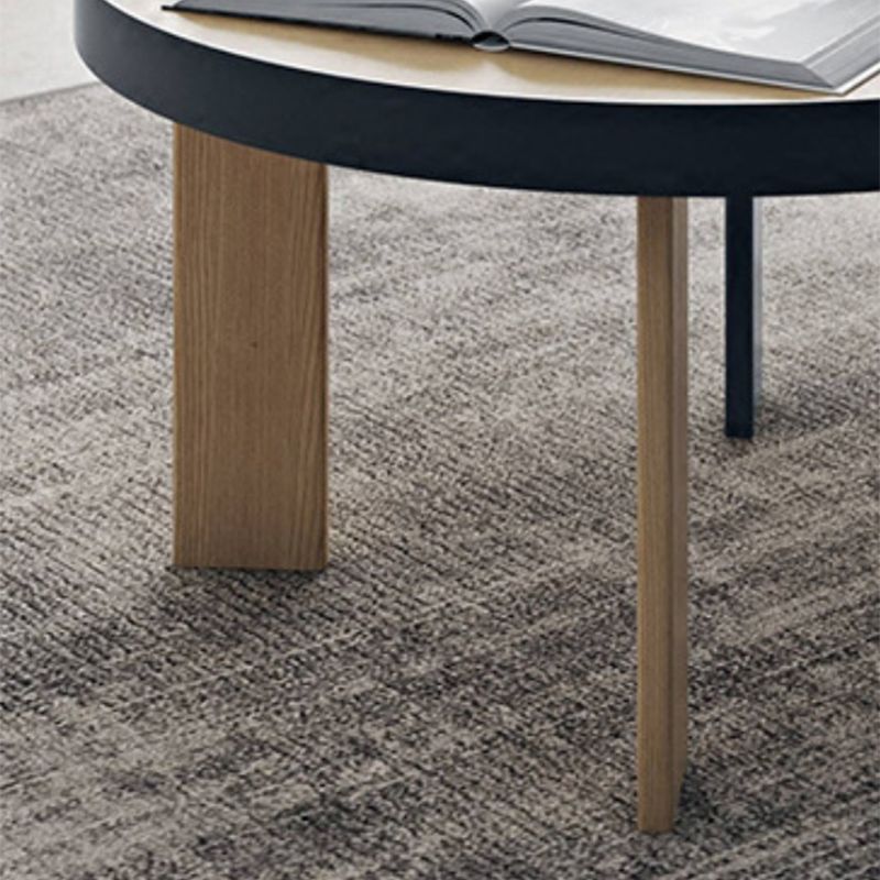 Scandinavian 2 Piece Round Bunching Tables with Wooden Legs and Top