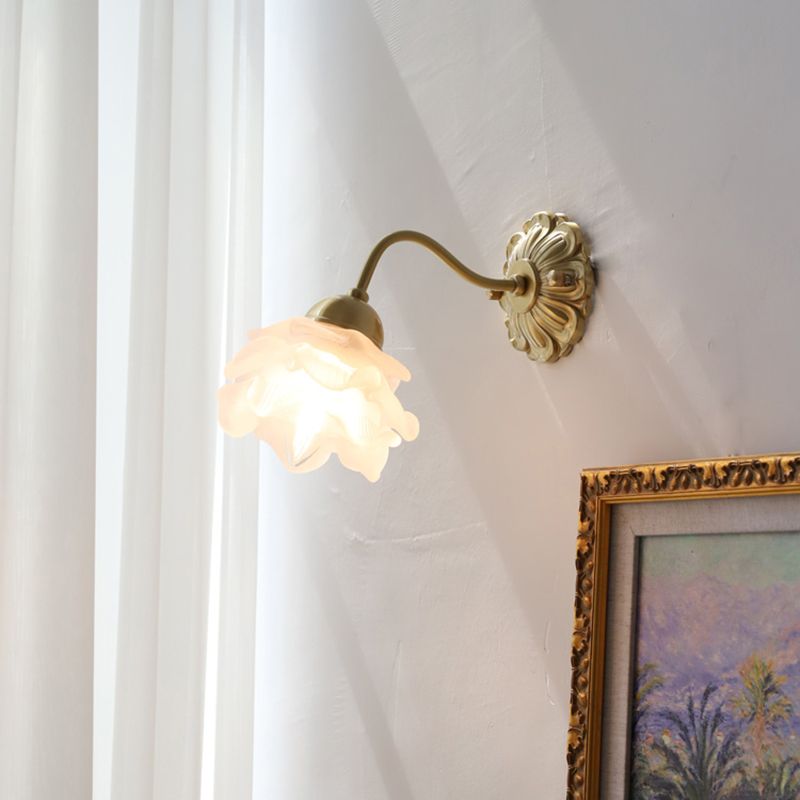 Modern Style Flower Shaped Wall Light Sconces Metal 1 Light Wall Lighting