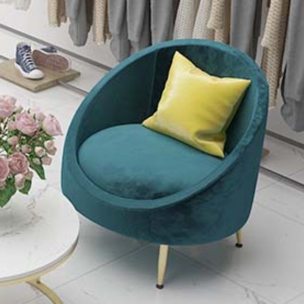 Contemporary Velvet Sofa with Sloped Arm and Tight Back for Apartment