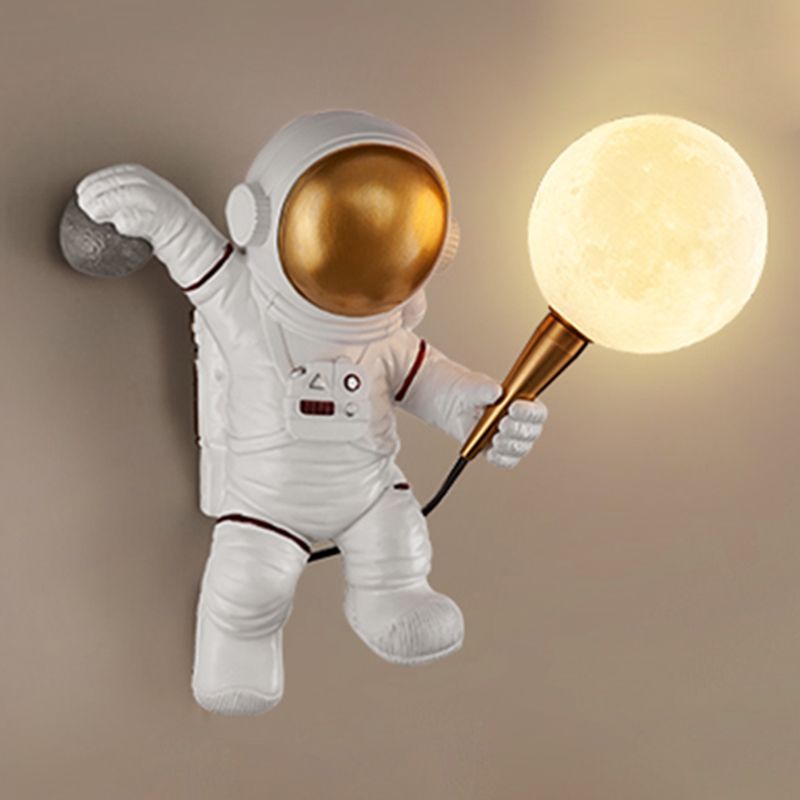 Contemporary Simplicity Wall Sconce Lights Astronaut Shape Light for Bedroom