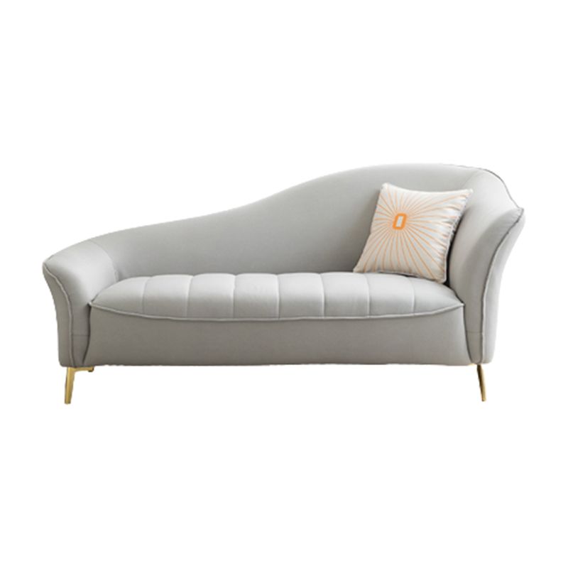 Glam with Arms Chaise Flared Arms with Legs for Bedroom Living Room