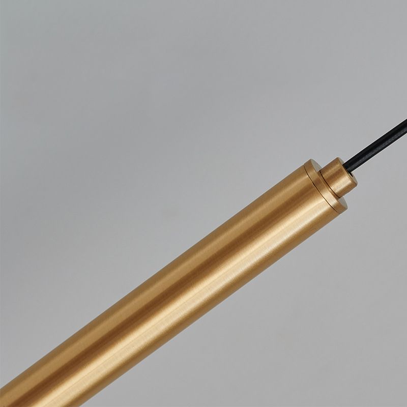 Linear Shape Hanging Lighting Modern Style Metal 2 Light Hanging Lamp for Living Room