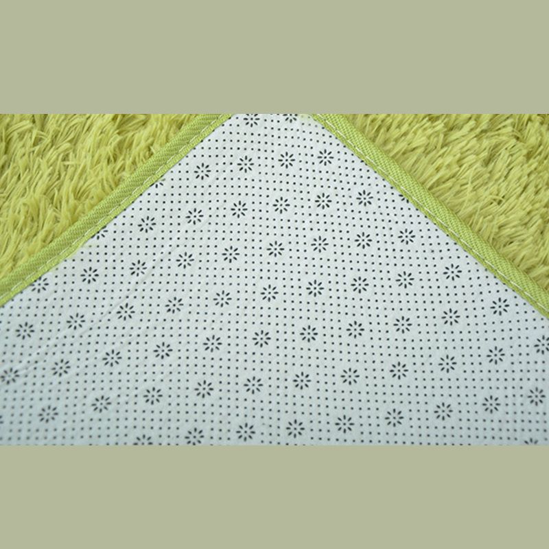 Soft Casual Shag Area Rug Minimalist Solid Carpet Polyester Non-Slip Backing Rug for Living Room