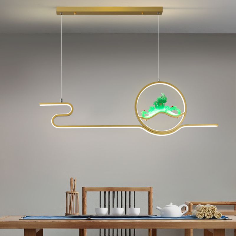 Estilo contemporáneo Luces de isla lineal Luces de metal 2 Lighting Lighting Lighting Accesorios