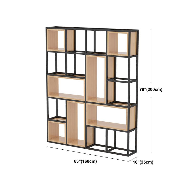 Geometric Shelf Bookcase Contemporary Metal Bookcase for Office
