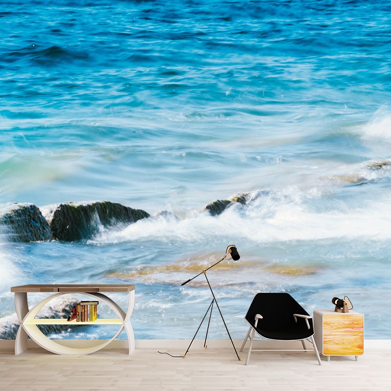 Beach View Stain Resistant Wall Decor for Dining Room Bedroom, Made to Measure