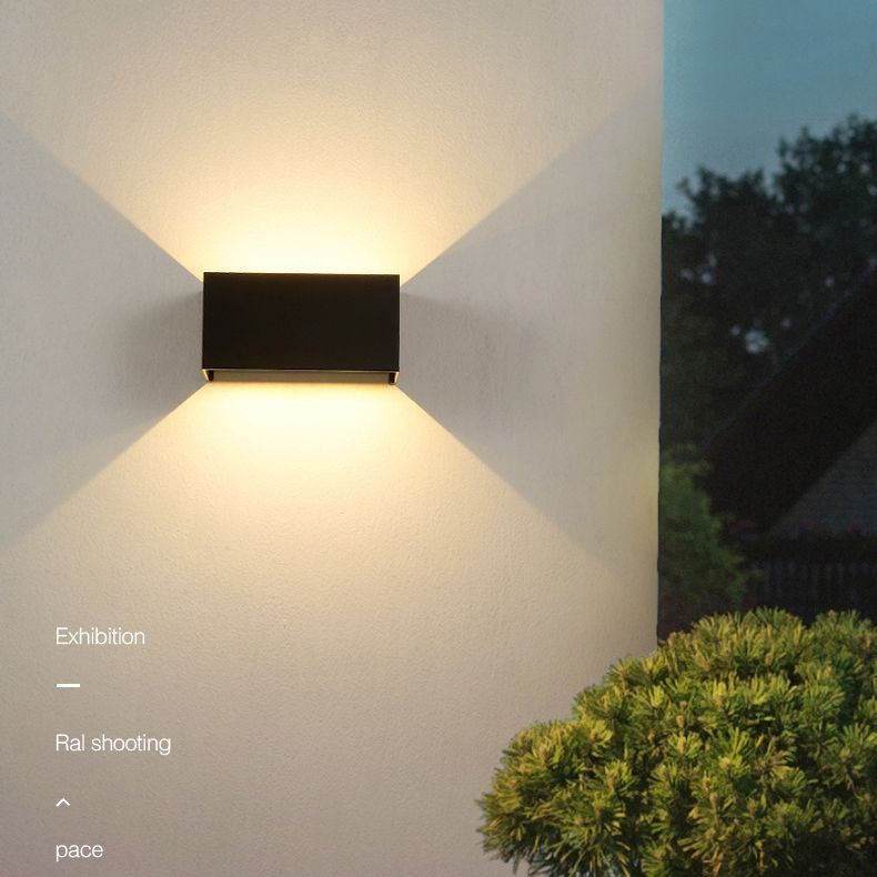 Lámpara montada en la pared rectangular Lámpara de montaje de pared de aluminio moderna para sala de estar