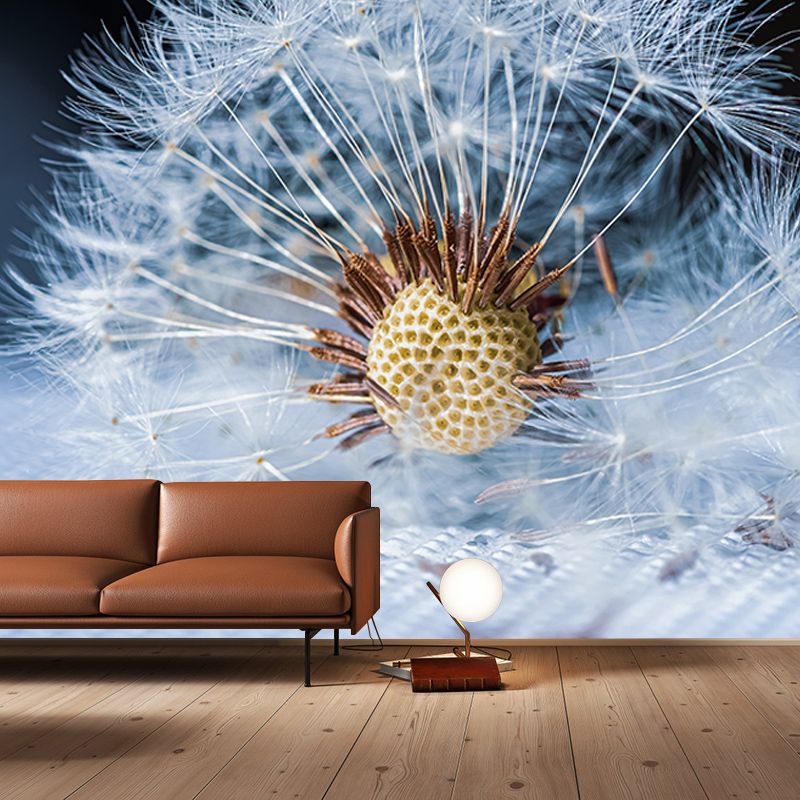 Dandelion Plant Mural Decal Modern Sitting Room Wall Decor, Custom Size