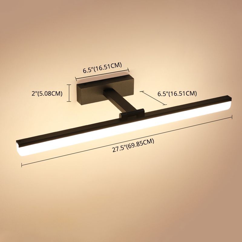 Moderno stile minimalista allungato Montate Montate Vanity Lights Alluminio Vanity Wall Freepurs per il bagno