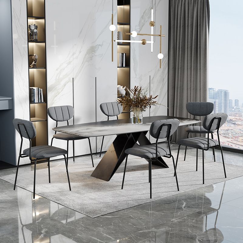 Les chaises de salle à manger sans bras tapissées par style industriel ouvrent les chaises de salle à manger arrière