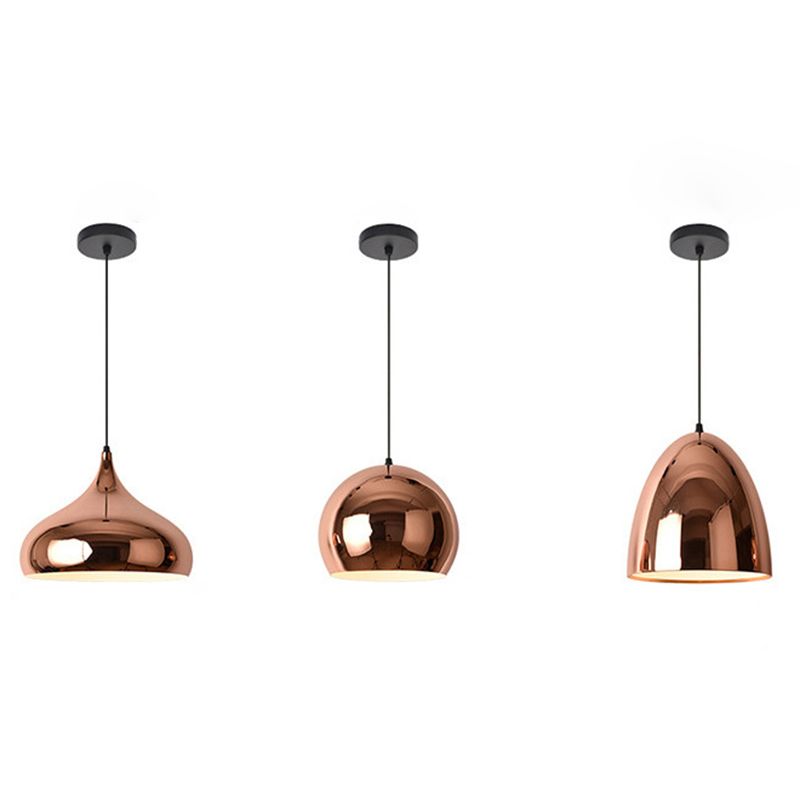 1 Light Hanging Pendant Lights Industrial Style Mirror Glass Pendant Ceiling Lights for Restaurant