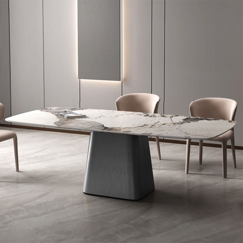 Rectangular Dining Table Set 1/4/7 Pcs Stone Dinette Set for Kitchen