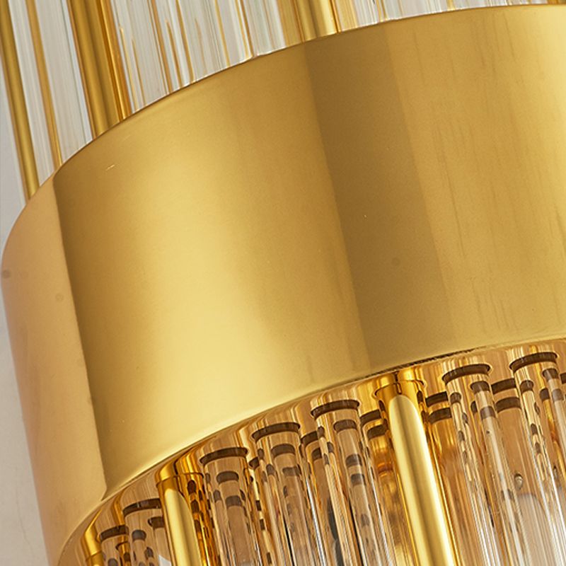 2 Lichter Wandleuchten mit klarem Kristallschatten postmoderner Stillicht für Schlafzimmer