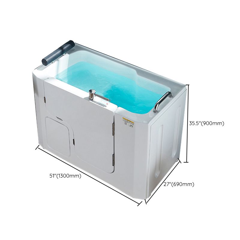 Walk-In Soaking/Air/Whirlpool Bathtub Acrylic Rectangle Back to Wall Bathtub