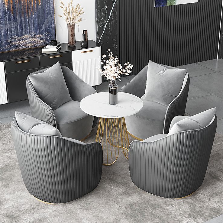 Tradizionale sito da pranzo rotondo di lusso tavolo in pietra sala da pranzo mobili per la casa