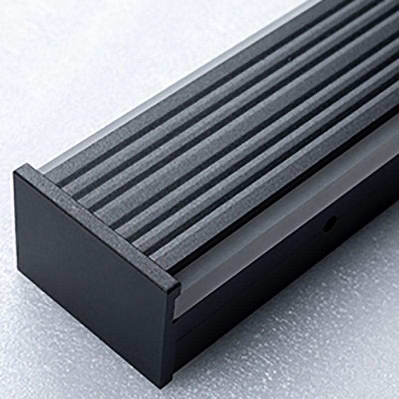 Mur de l'aluminium moderne bande lumineuse 2 lumières applique murale en noir pour la cage d'escalier