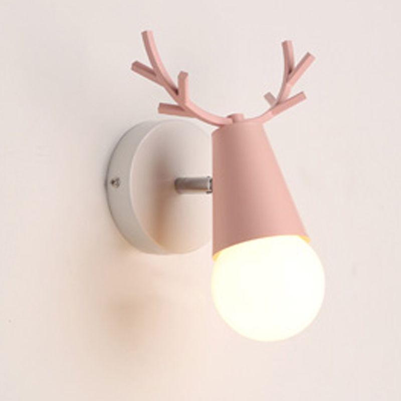 Modern Colorful Wall Sconce Light Creative Antlers Wall Light Fixture for Bedroom