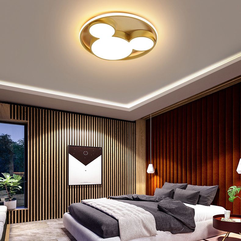 Luces de techo empotradas con forma de ratón, 1 luz, lámpara empotrada de acrílico con dibujos animados