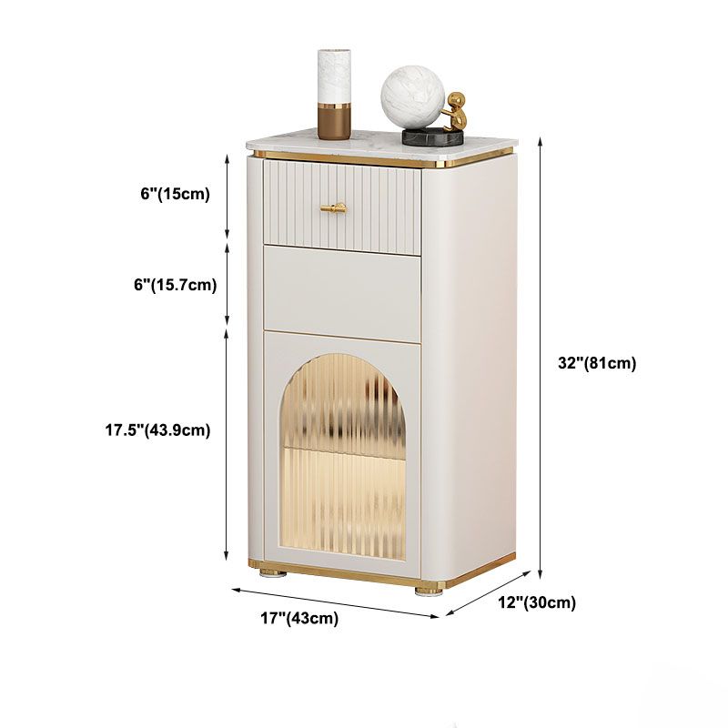 Contemporary Storage Chest Dresser Stone Top Storage Chest 11.81-inch W