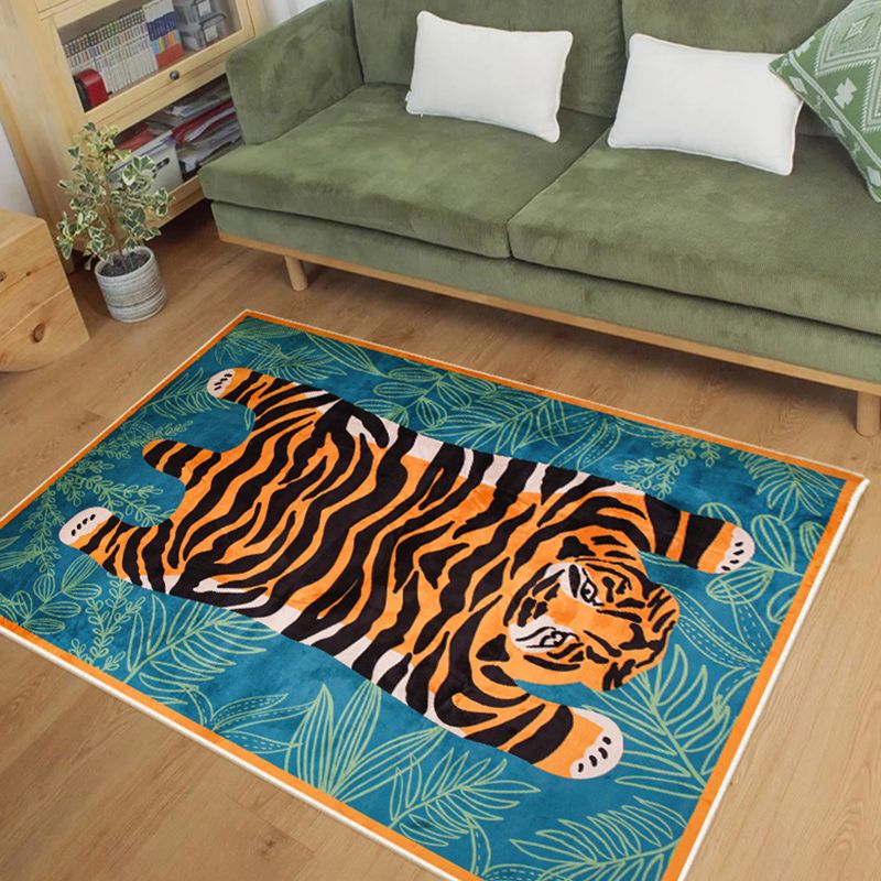 Contemporary Colorblock Rug Morandi Color Modern Area Rug Polyester Easy Care Carpet