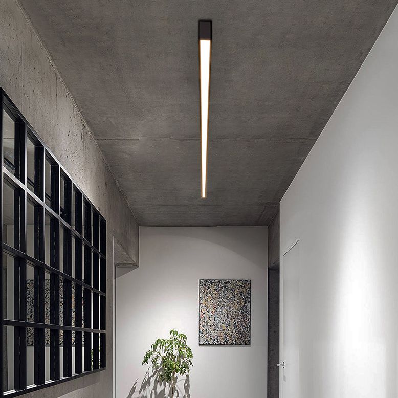 Luz de techo completa minimalista moderna de la barra de la cocina de la aleación de aluminio de la luz de techo LED de la tira larga