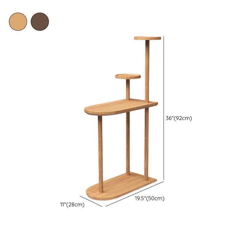 Contemporary  Wooden Oval Top Side Table  End Table36.22" High with Storage