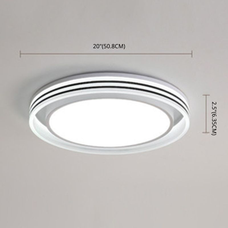 Plafonniers encastrés ronds en métal de style minimaliste moderne