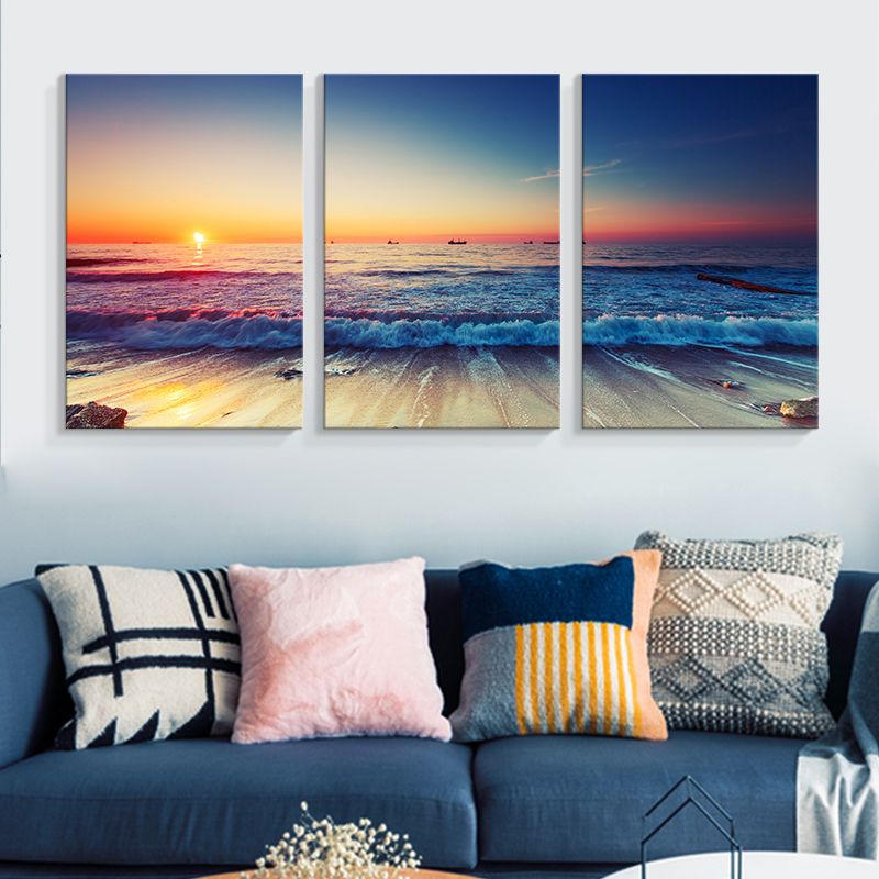 Modern Style Wall Art Print Light Color Natural Landscape Painting, Multiple Sizes