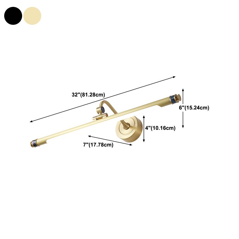 Modern Copper Vanity Light 1-Light LED Mirror Front Light with Acrylic Shade for Bathroom
