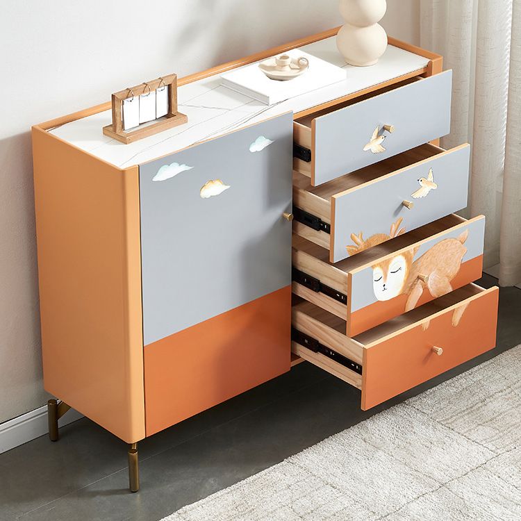 Classic Glam Storage Chest Stone Storage Chest Dresser for Bedroom