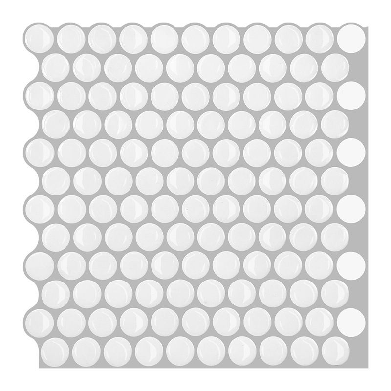 Modern Peel and Stick Tiles PVC Penny Round Peel and Stick Backsplash Tile