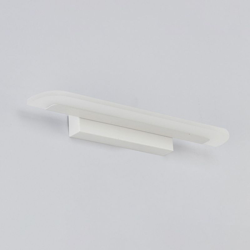 Contemporary Mirror Lamp White Metal Vanity Wall Light Fixtures for Bathroom