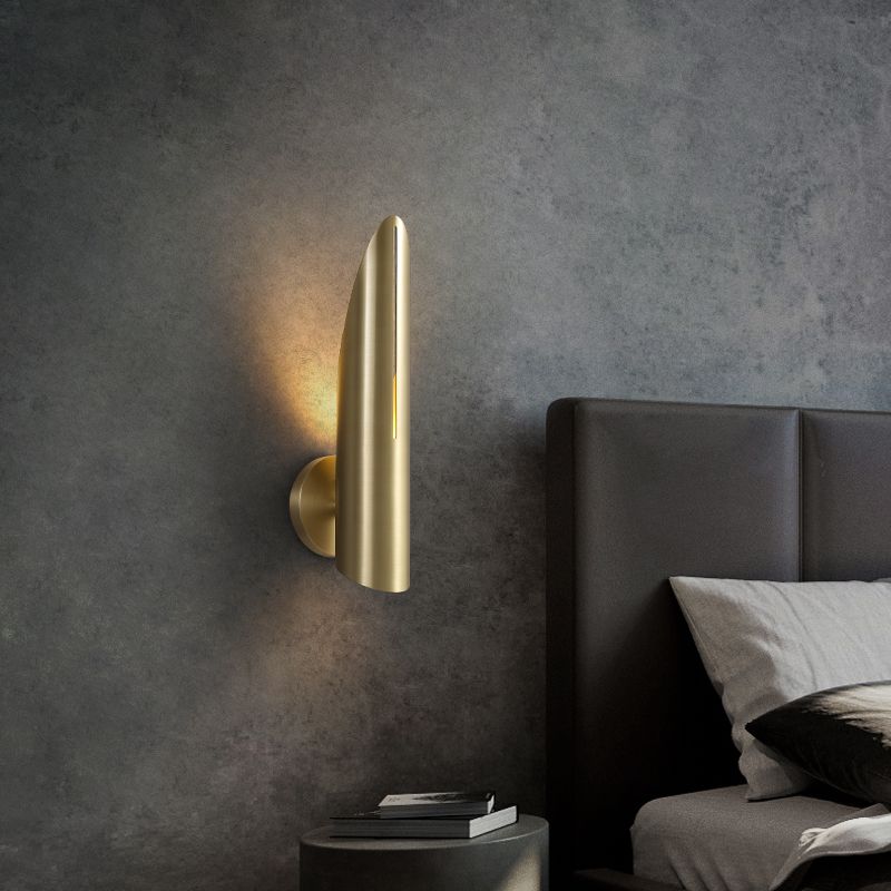 Nordic Style Wall Light Geometric 1 Light Wall Sconce with Brass for Bedroom