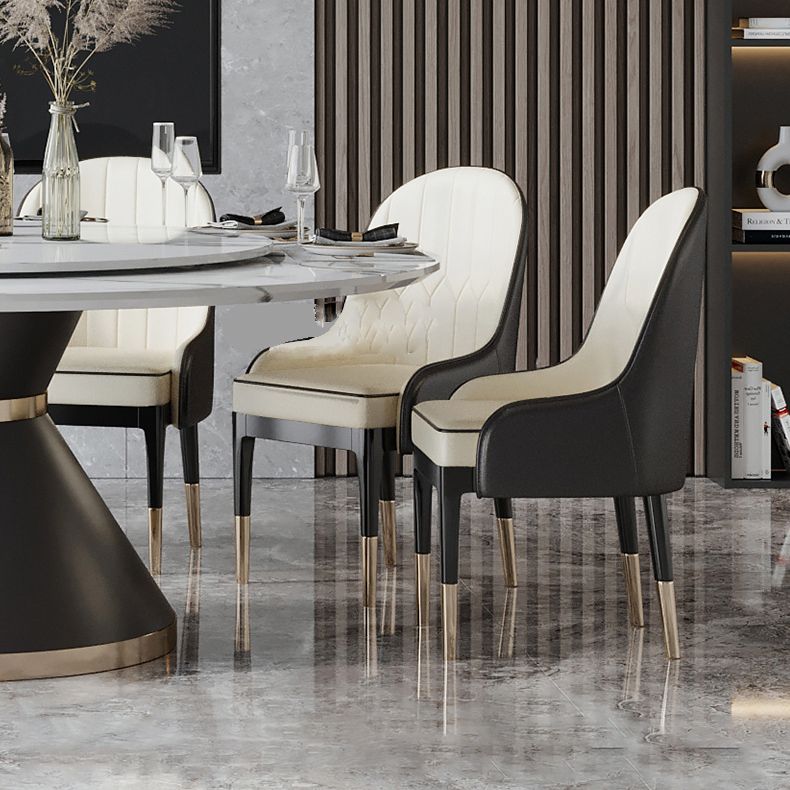 Round Pedestal Dining Site Table Traditional Luxury Dining Table for Indoor