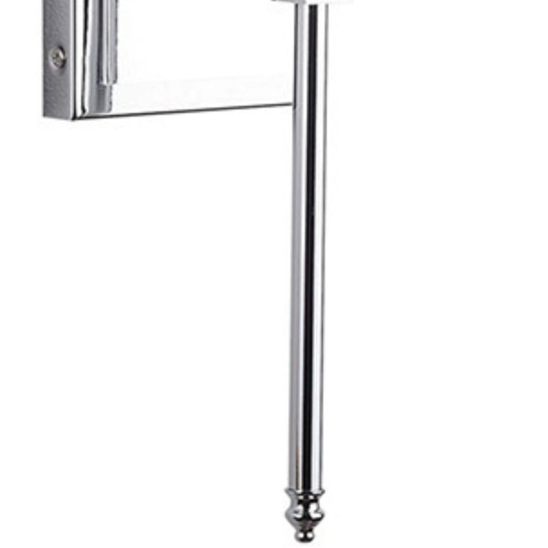 Iron and Fabric Wall Sconce Post Modern 1 - Light Wall Lighting Fixture with White Shade