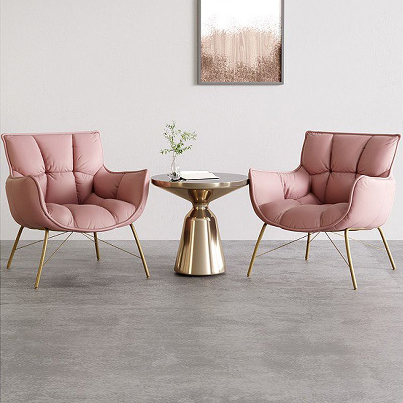 Faux Leather Arm Chair 28.34" L x 28.74" W x 33.85" H Accent Armchair for Living Room