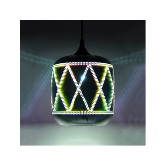 Sombra de vidrio ligero de mini colgante contemporáneo de orbe Lámpara colgante de una cabeza para Bar Cafe