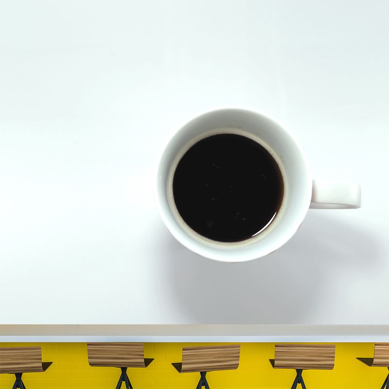 Coffee Drink Modernist Wall Covering for Coffee Shop, Moisture Resistant