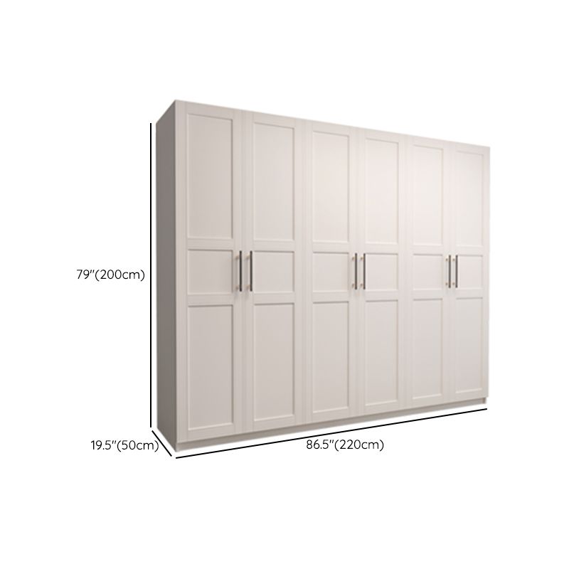 Engineered Wood Wardrobe Armoire Modern White Wardrobe Cabinet